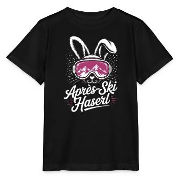 Après-ski bunny hut fun Skier ski bunny - Stanley/Stella MINI CREATOR Kids’ T-Shirt - black - Front - Mikhail (115cm)