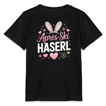 Après-ski bunny hut fun Skier ski bunny - Stanley/Stella MINI CREATOR Kids’ T-Shirt - black - Front - Mikhail (115cm)