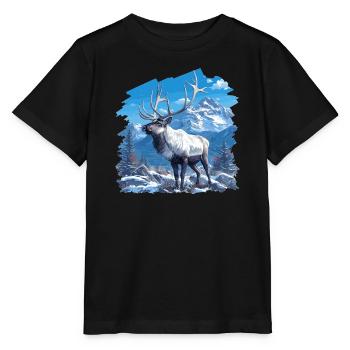 Reindeer Reindeer - Stanley/Stella MINI CREATOR Kids’ T-Shirt - black - Front - Mikhail (115cm)