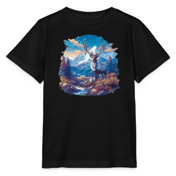 Reindeer Reindeer - Stanley/Stella MINI CREATOR Kids’ T-Shirt - black - Front - Mikhail (115cm)
