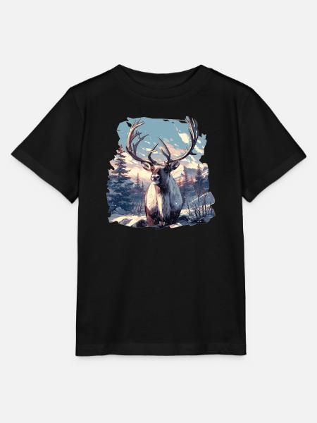 Rentiere Rentier - Stanley/Stella Kinder T-Shirt MINI CREATOR - Schwarz