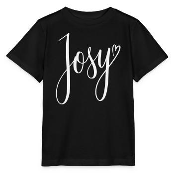 Josy Script Heart Design - Stanley/Stella MINI CREATOR Kids’ T-Shirt - black - Front - Mikhail (115cm)