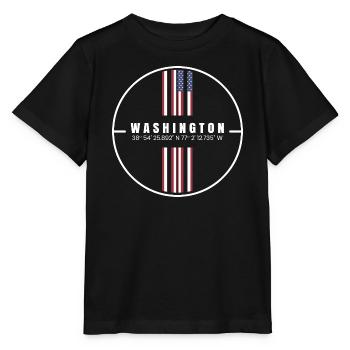Coordonnées de Washington - T-shirt bio MINI CREATOR Stanley/Stella Enfant - noir - Devant - Mikhail (115cm)
