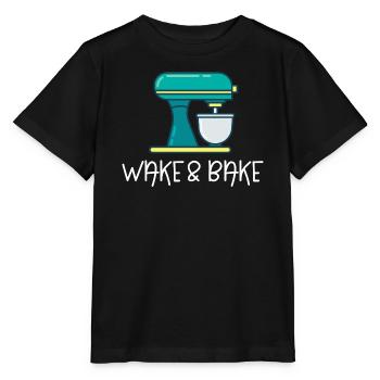 Wake And Bake - Stanley/Stella MINI CREATOR Kids’ T-Shirt - black - Front - Mikhail (115cm)