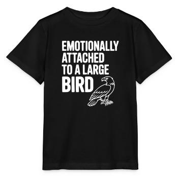Emotional an einen großen Vogel gebunden - Stanley/Stella Kinder T-Shirt MINI CREATOR  - Schwarz - Vorne - Mikhail (115cm)