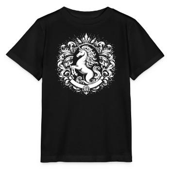 Unicorn crest - Stanley/Stella MINI CREATOR Kids’ T-Shirt - black - Front - Mikhail (115cm)