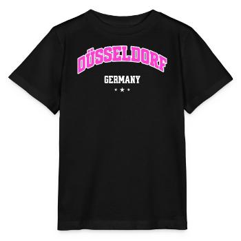 Düsseldorf City Flair Pink Arc - Stanley/Stella Kinder T-Shirt MINI CREATOR  - Schwarz - Vorne - Mikhail (115cm)
