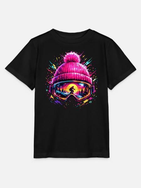 Skifahrer Retro Skibrille Apres Ski Geschenk - Stanley/Stella Kinder T-Shirt MINI CREATOR  - Schwarz