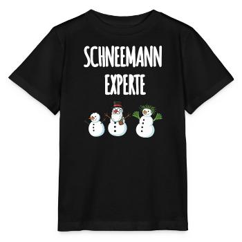Schneemann Experte - Stanley/Stella Kinder T-Shirt MINI CREATOR  - Schwarz - Vorne - Mikhail (115cm)