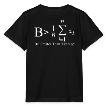 Être supérieur à la moyenne - T-shirt bio MINI CREATOR Stanley/Stella Enfant - noir - Devant - Mikhail (115cm)