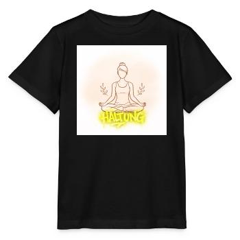 Haltung Meditation Illustration - Stanley/Stella Kinder T-Shirt MINI CREATOR  - Schwarz - Vorne - Mikhail (115cm)