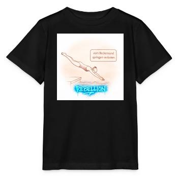 Beckenrand Rebellion  - Stanley/Stella Kinder T-Shirt MINI CREATOR  - Schwarz - Vorne - Mikhail (115cm)