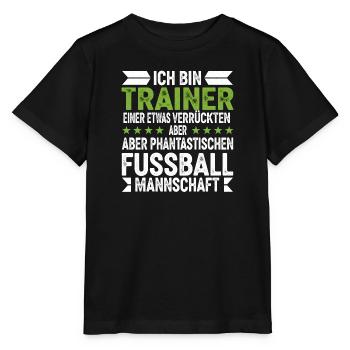 Je suis l’entraîneur d’une équipe de football folle - T-shirt bio MINI CREATOR Stanley/Stella Enfant - noir - Devant - Mikhail (115cm)