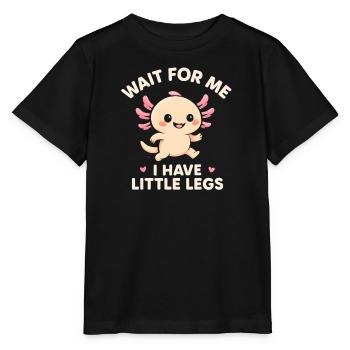 Axolotl disant un mème Humour Petites jambes drôles - T-shirt bio MINI CREATOR Stanley/Stella Enfant - noir - Devant - Mikhail (115cm)