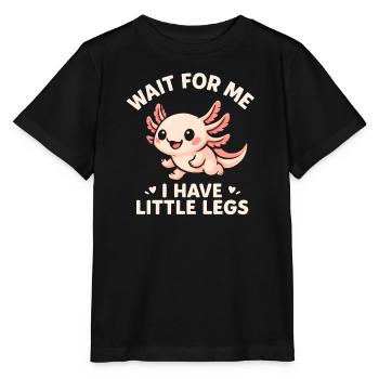 Axolotl disant un mème Humour Petites jambes drôles - T-shirt bio MINI CREATOR Stanley/Stella Enfant - noir - Devant - Mikhail (115cm)