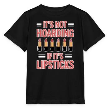 Lippenstift Sprüche Lustige Lippenstift Geschenk f - Stanley/Stella Kinder T-Shirt MINI CREATOR  - Schwarz - Vorne - Mikhail (115cm)