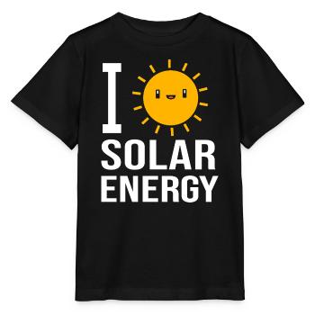 Solar Nachhaltigkeit Erneuerbare Energien - Stanley/Stella Kinder T-Shirt MINI CREATOR  - Schwarz - Vorne - Mikhail (115cm)