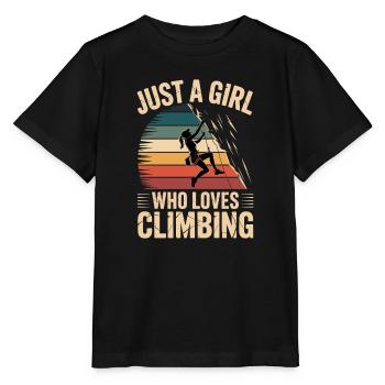 Juste une fille qui aime grimper - T-shirt bio MINI CREATOR Stanley/Stella Enfant - noir - Devant - Mikhail (115cm)