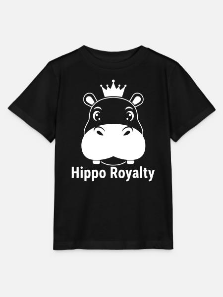 Hippo Royalty Nilpferd König Spruch - Stanley/Stella Kinder T-Shirt MINI CREATOR  - Schwarz