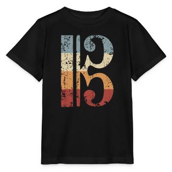 Alto clef, viola, viola, viola clef - Stanley/Stella MINI CREATOR Kids’ T-Shirt - black - Front - Mikhail (115cm)