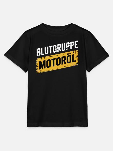 Blutgruppe Motoröl Schrauber Design - Stanley/Stella Kinder T-Shirt MINI CREATOR - Schwarz