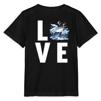 Rentiere Rentier - Stanley/Stella Kinder T-Shirt MINI CREATOR  - Schwarz - Vorne - Mikhail (115cm)