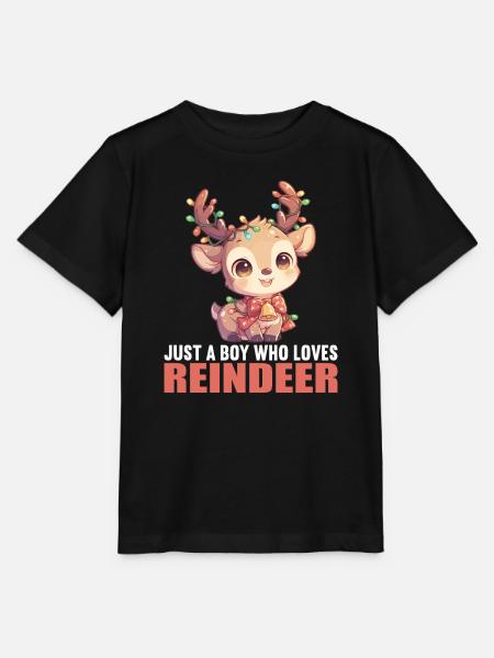 Rentiere Rentier - Stanley/Stella Kinder T-Shirt MINI CREATOR - Schwarz