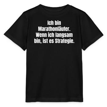 Marathonläufer-Strategie: Geduld als Taktik - Stanley/Stella Kinder T-Shirt MINI CREATOR  - Schwarz - Vorne - Mikhail (115cm)