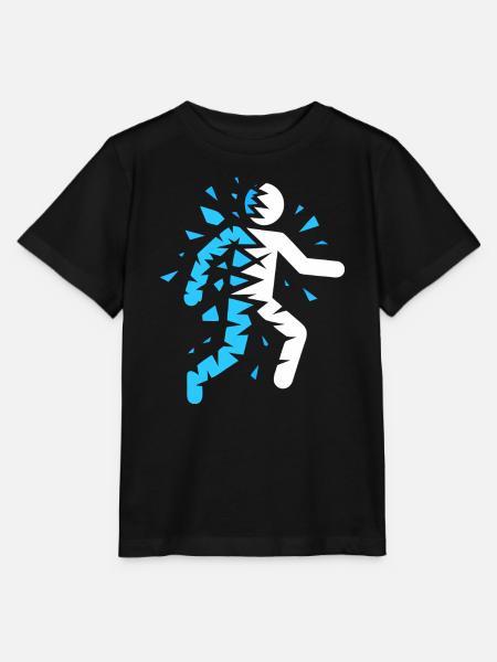 Blaue explodierte Silhouette - Stanley/Stella Kinder T-Shirt MINI CREATOR - Schwarz