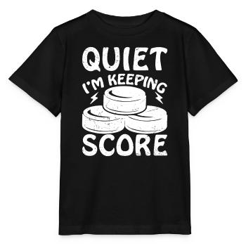 Silence, je compte le score Hockey - T-shirt bio MINI CREATOR Stanley/Stella Enfant - noir - Devant - Mikhail (115cm)