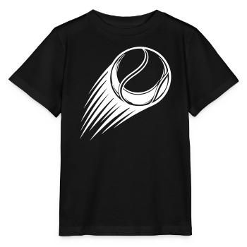 Tennisball Bewegung Weiß Symbol - Stanley/Stella Kinder T-Shirt MINI CREATOR  - Schwarz - Vorne - Mikhail (115cm)