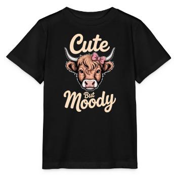 Hochlandrind Sprüche Launisch Lustiges Geschenk - Stanley/Stella Kinder T-Shirt MINI CREATOR  - Schwarz - Vorne - Mikhail (115cm)