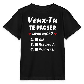 Do you want to enter into a civil partnership? Romantic Quiz - Stanley/Stella MINI CREATOR Kids’ T-Shirt - black - Front - Mikhail (115cm)