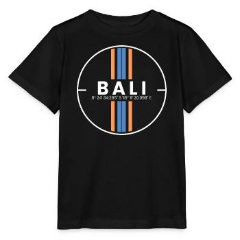 Bali Island Coordinates - Stanley/Stella MINI CREATOR Kids’ T-Shirt - black - Front - Mikhail (115cm)