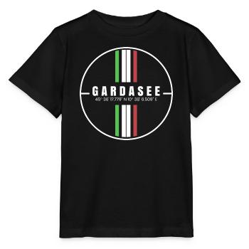 Gardasee Koordinaten - Stanley/Stella Kinder T-Shirt MINI CREATOR  - Schwarz - Vorne - Mikhail (115cm)