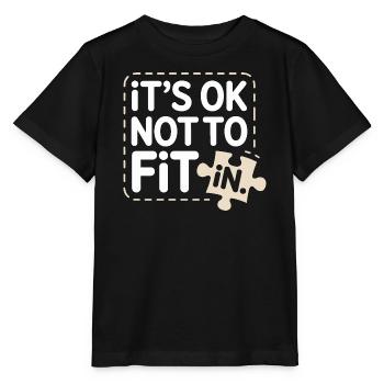 It's Ok Not To Fit In Individualität Motivation - Stanley/Stella Kinder T-Shirt MINI CREATOR  - Schwarz - Vorne - Mikhail (115cm)