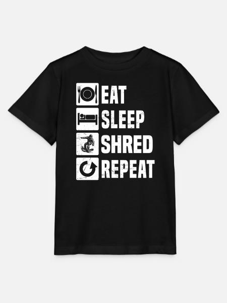 Klare Snowboard Botschaft - Stanley/Stella Kinder T-Shirt MINI CREATOR - Schwarz