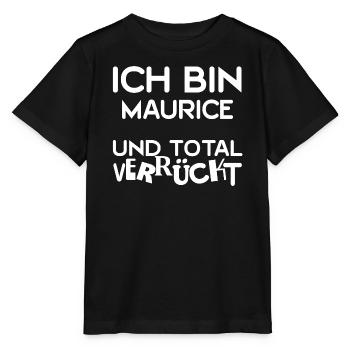 Maurice als Vorname - Stanley/Stella Kinder T-Shirt MINI CREATOR  - Schwarz - Vorne - Mikhail (115cm)