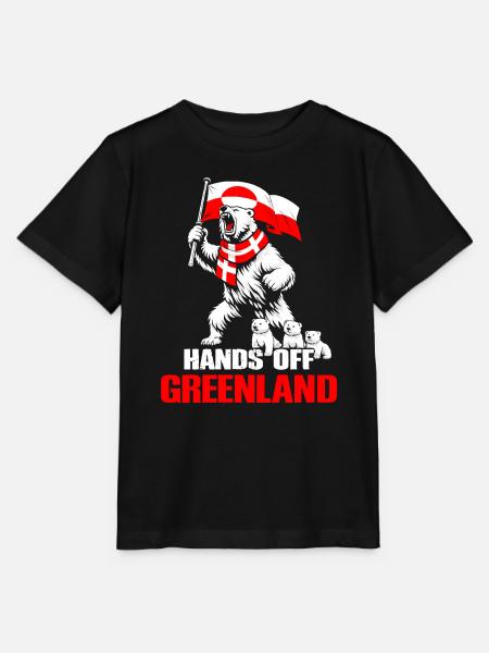 Eisbär und Grönlandflagge - Stanley/Stella Kinder T-Shirt MINI CREATOR  - Schwarz