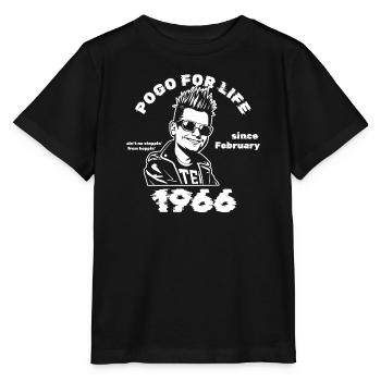60th Birthday Pogo for life since 02/1966 - Stanley/Stella MINI CREATOR Kids’ T-Shirt - black - Front - Mikhail (115cm)