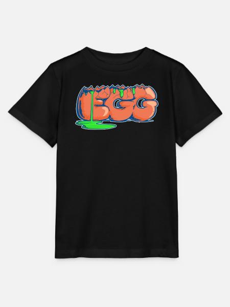 Ei, gezogenes Wort - Stanley/Stella Kinder T-Shirt MINI CREATOR - Schwarz