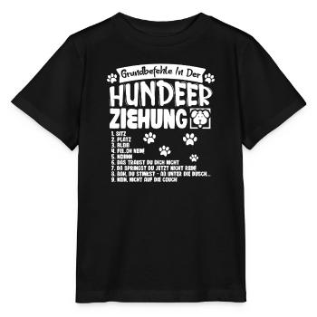 Grundbefehle der Hundeerziehung Hundemotiv - Stanley/Stella Kinder T-Shirt MINI CREATOR  - Schwarz - Vorne - Mikhail (115cm)