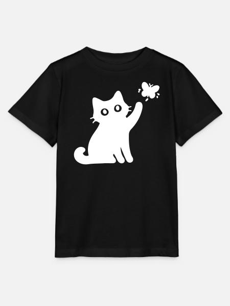 Katze Niedlich - Stanley/Stella Kinder T-Shirt MINI CREATOR  - Schwarz