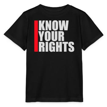 Connaissez vos droits Activisme Justice Liberté - T-shirt bio MINI CREATOR Stanley/Stella Enfant - noir - Devant - Mikhail (115cm)