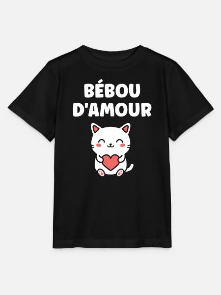Liebe Beboo Katzenherz - Stanley/Stella Kinder T-Shirt MINI CREATOR  - Schwarz