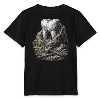 Zahn im Fels - Stanley/Stella Kinder T-Shirt MINI CREATOR  - Schwarz - Vorne - Mikhail (115cm)