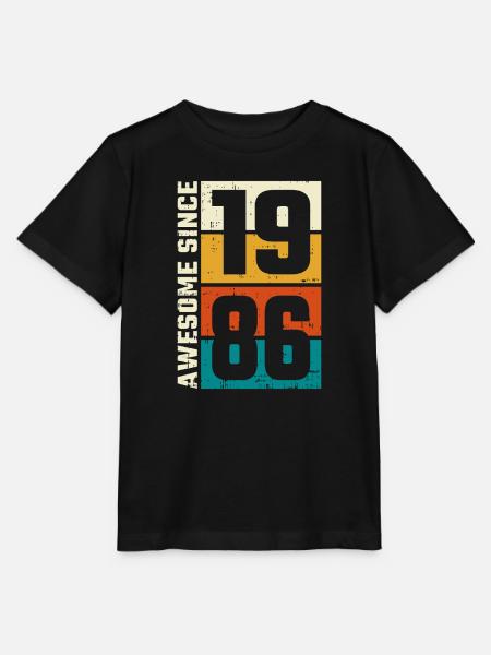 Retro 1986 Spiele-Logo - Stanley/Stella Kinder T-Shirt MINI CREATOR  - Schwarz