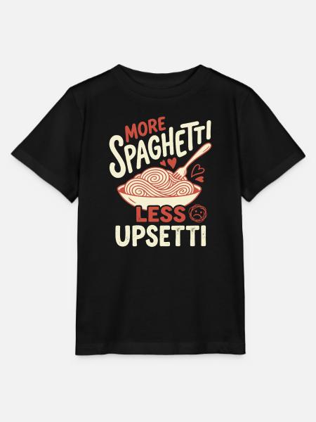 Mehr Spaghetti, Weniger Upsetti - Stanley/Stella Kinder T-Shirt MINI CREATOR  - Schwarz