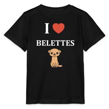 J’adore Belette - T-shirt bio MINI CREATOR Stanley/Stella Enfant - noir - Devant - Mikhail (115cm)