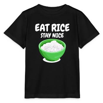 Rice International Cuisine Rice Lovers - Stanley/Stella MINI CREATOR Kids’ T-Shirt - black - Front - Mikhail (115cm)